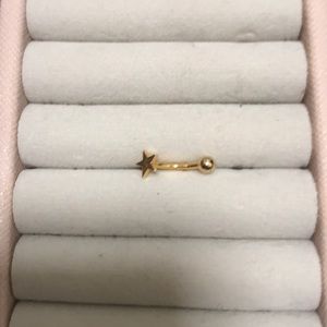 Daith/ cartilage, bent barbell star earring